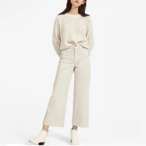 EVERLANE The Lightweight Wide Leg Crop Chino Pant Size 2 Color Stone
